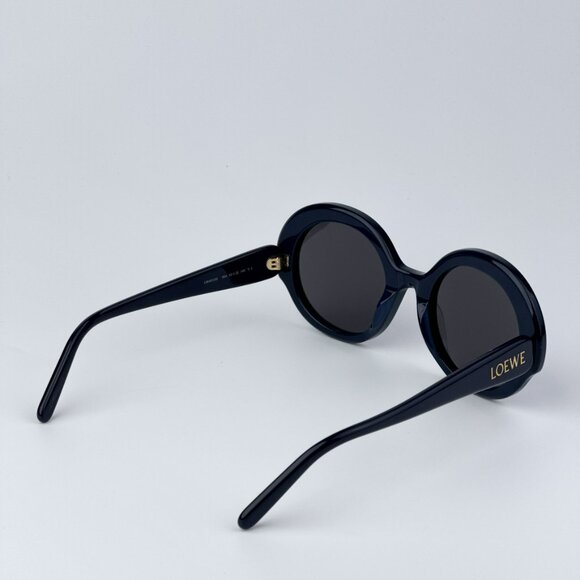 Loewe LW40135I SLIM 90A BRAND NEW Sunglasses Shiny Blue Smoke Round Women - Picture 6 of 9
